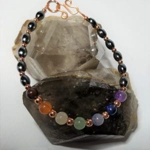 Bracelet - Seven Chakras with Hematite